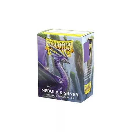 Dragon Shield Sleeves - Standard size - Matte Dual - Nebula & Silver (100 Sleeves)-AT-15075