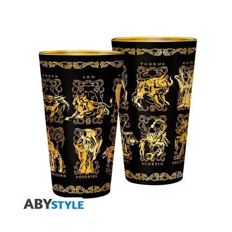 SAINT SEIYA - Premium Large Glass - 400ml - Gold cloths box-ABYVER279