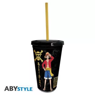 ONE PIECE - Tumbler with straw - 470ml - Luffy & Zoro-ABYTUM096