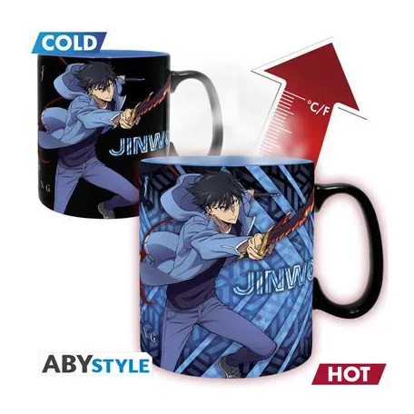 SOLO LEVELING - Mug Heat Change - 460 ml - Jinwoo & Igris cardboard-ABYMUGA690
