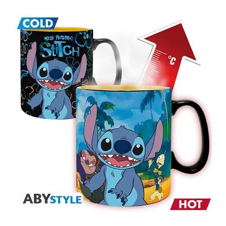 DISNEY - Mug Heat Change - 460 ml - Lilo et Stitch - cardboard-ABYMUGA664