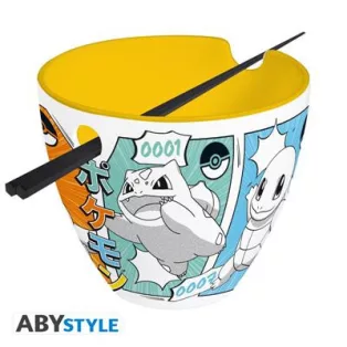POKEMON - Ramen Bowl with chopsticks - "Starters Manga"-ABYBOL080