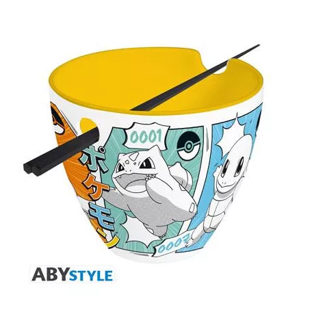 POKEMON - Ramen Bowl with chopsticks - "Starters Manga"-ABYBOL080