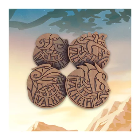 Valheim: Wooden Beer Coasters-MPUVAL300980