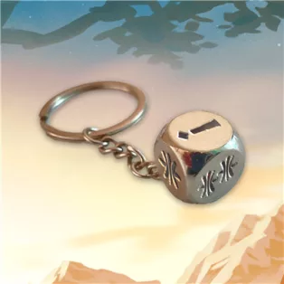 Valheim: Metal Dice Keyring-MPUVAL301000