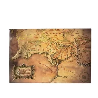 Aluminium plate Map of Rohan and Gondor - The Lord of the Rings-MAP6106
