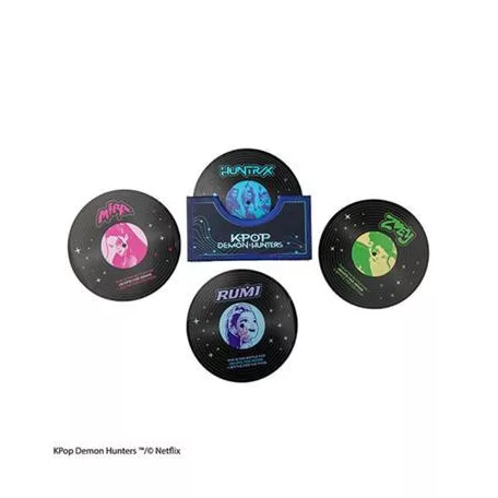 Set of 4 coasters - Hunters and demons Soundtrack - KPop Demon Hunters-CR4120