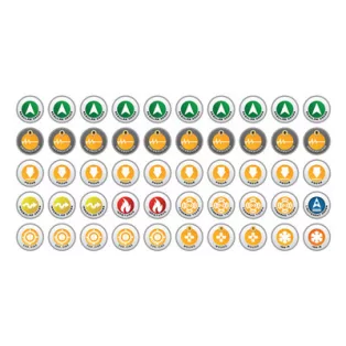 N4 Infinity Tokens Starter Set (50) w. Orders Green-P00265