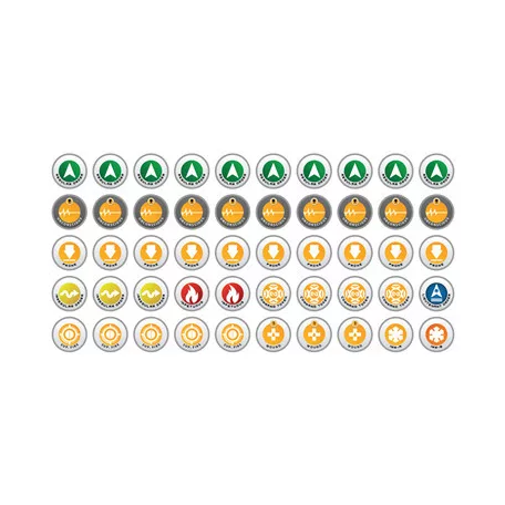 N4 Infinity Tokens Starter Set (50) w. Orders Green-P00265