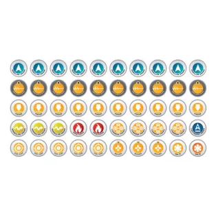 N4 Infinity Tokens Starter Set (50) w. Orders Blue-P00283