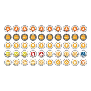 N4 Infinity Tokens Starter Set (50) w. Orders Orange-P00284
