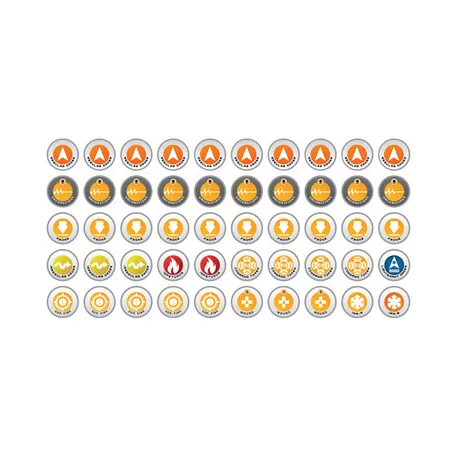 N4 Infinity Tokens Starter Set (50) w. Orders Orange-P00284