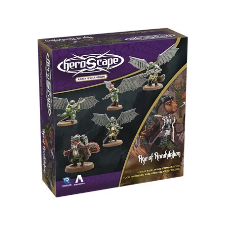 Heroscape Rising Tide - Wing Commander Tuck Harrigan and Vorid Glidestrikers Army Expansion - EN-RGS02772