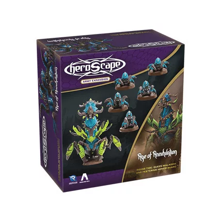 Heroscape Rising Tide Queen Maladrix and Festering Honor Guard Army Expansion - EN-RGS02767
