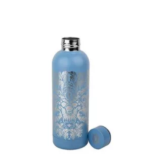 Insulated Bottle 500ml - Silver Damask Flowers - Bridgerton-MAP4042