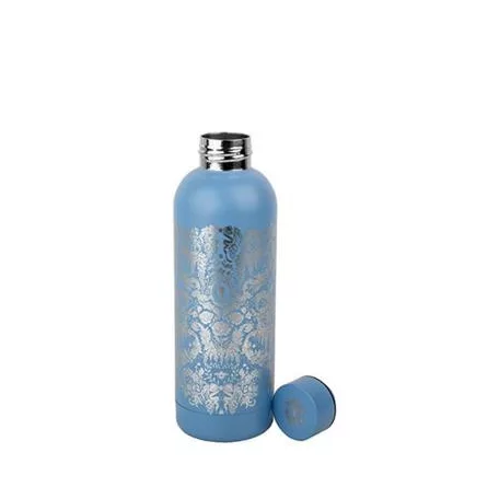 Insulated Bottle 500ml - Silver Damask Flowers - Bridgerton-MAP4042