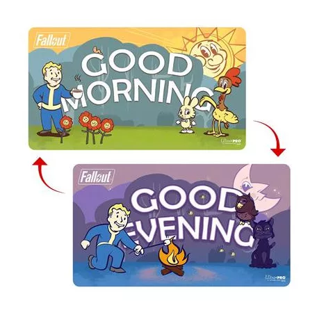 UP - Fallout - Vault Boy - Good Morning/Good Evening Double-Sided Playmat for Tabletop Gaming-16809