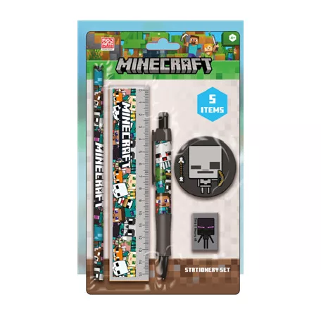 MINECRAFT (CHIBI SKELETON) ESSENTIAL 5PC STATIONERY SET-SR2404683