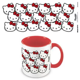 HELLO KITTY (MANY KITTYS) RED COLOURED INNER POD MUG-MGC2401865C