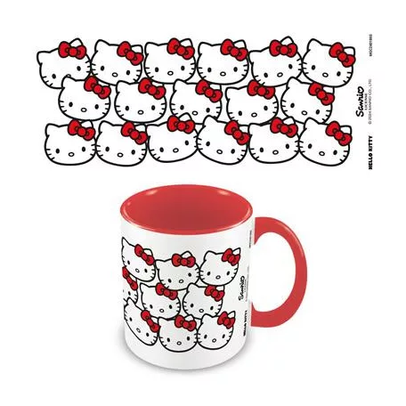 HELLO KITTY (MANY KITTYS) RED COLOURED INNER POD MUG-MGC2401865C