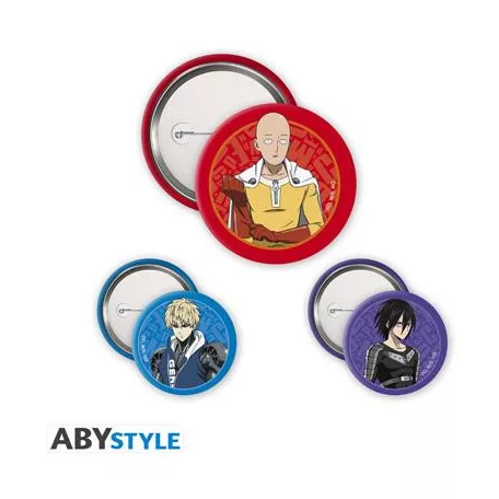 ONE PUNCH MAN - Badge Pack - Saitama, Genos & Sonic-ABYACC603