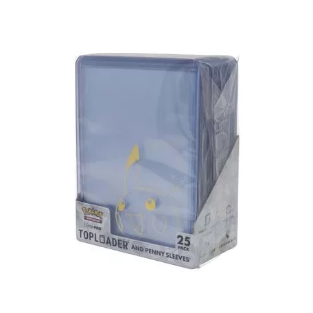 UP - Pikachu Toploader And Penny Sleeves Combo Pack For The Pokémon Trading Card Game (25 Pack)-16663