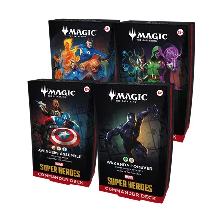 MTG - Marvel Super Heroes Commander Deck Display (4 Decks) - DE-D53611000