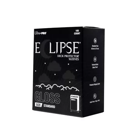 ECLIPSE® Gloss Standard DECK PROTECTOR® Sleeves: Jet Black - 105ct-16700