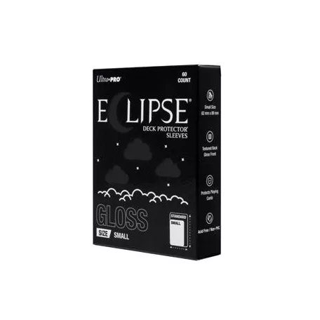 ECLIPSE® Gloss Small DECK PROTECTOR® Sleeves: Jet Black - 60ct-16710