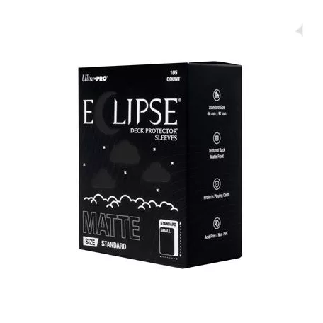 ECLIPSE® Matte Standard DECK PROTECTOR® Sleeves: Jet Black - 105ct-16680