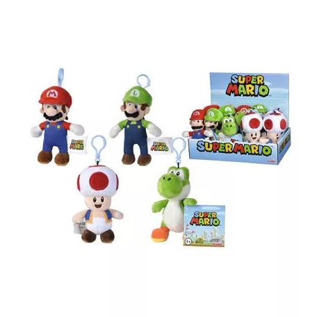 Super Mario Plush key chain, 4 Styles - CDU of 12-109231008