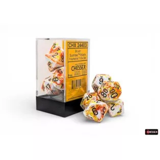 Brush Polyhedral Sunrise/black 7-Die Set-24403