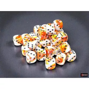 Brush Sunrise/black 12mm d6 Dice Block (36 dice)-24803