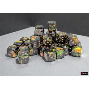 Brush Deep Forest/gold 12mm d6 Dice Block (36 dice)-24805