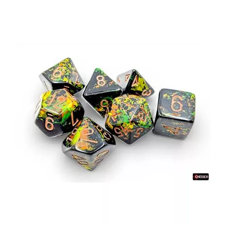 Brush Polyhedral Deep Forest/gold 7-Die Set-24405