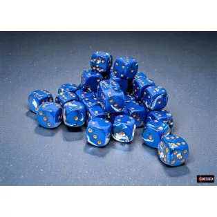 Brush Wavebreak/gold 12mm d6 Dice Block (36 dice)-24806