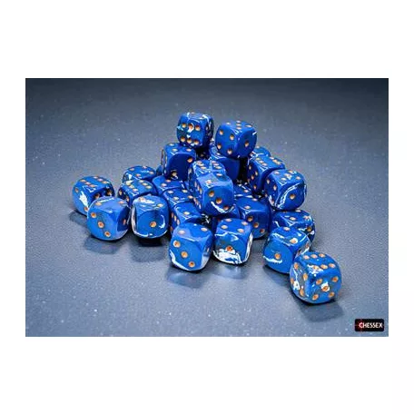 Brush Wavebreak/gold 12mm d6 Dice Block (36 dice)-24806
