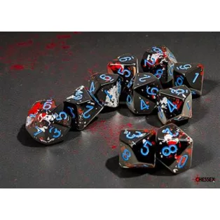 Brush Dark Side/blue Set of Ten d10s-24208