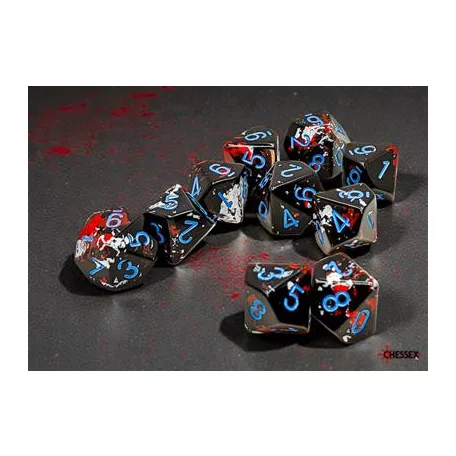 Brush Dark Side/blue Set of Ten d10s-24208