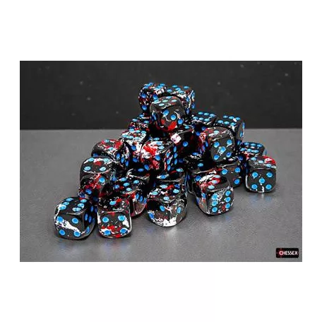 Brush Dark Side/blue 12mm d6 Dice Block (36 dice)-24808