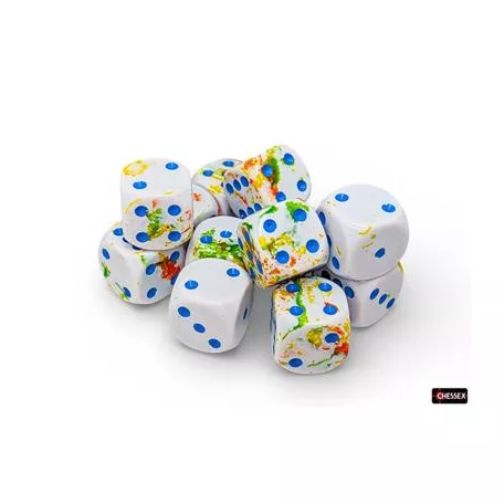 Brush Breezy/blue 16mm d6 Dice Block (12 dice)-24609