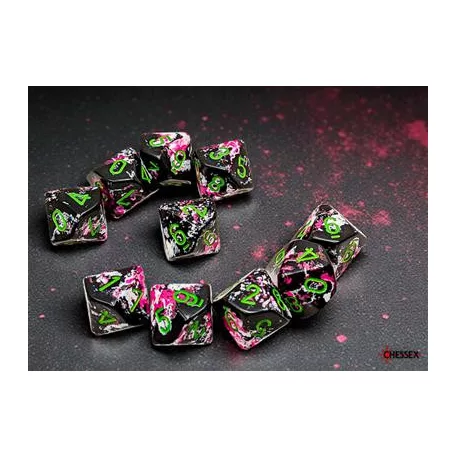 Brush Paintball/green Set of Ten d10s-24214