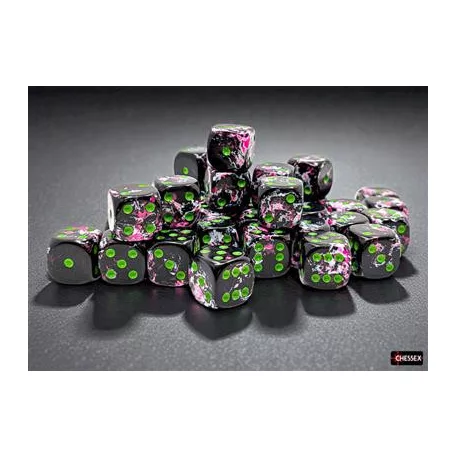 Brush Paintball/green 12mm d6 Dice Block (36 dice)-24814