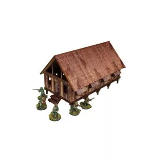 WW2 Pacific Barracks (1) PREPAINTED [28mm/1:56]-H00283