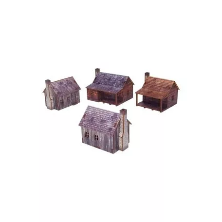 New World Houses PREPAINTED Epic Battles Scale [15mm/1:100]-H00259
