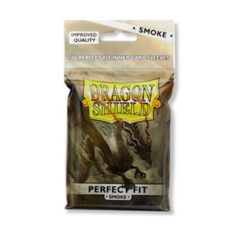 Dragon Shield Standard Perfect Fit Sleeves - Clear/Smoke (100 Sleeves)-AT-13023