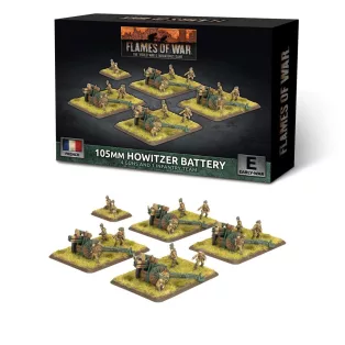 Flames of War -105mm Howitzer Battery (x4 guns)-FRX20