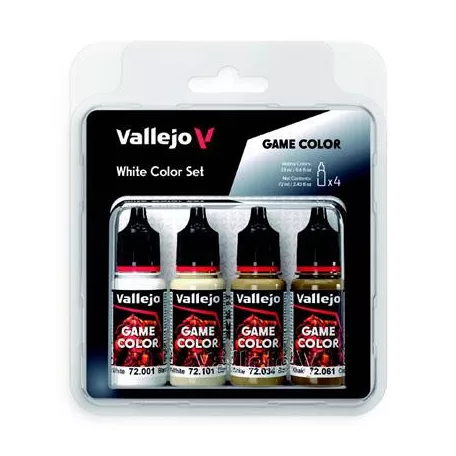 Vallejo - Game Color / 4 colors - White Color Set-72386