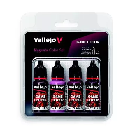 Vallejo - Game Color / 4 colors - Magenta Color Set-72388