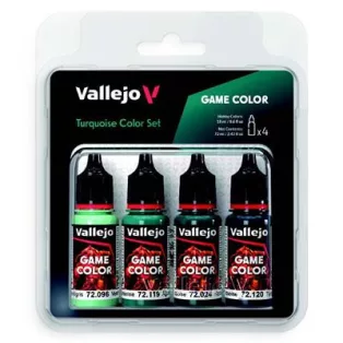 Vallejo - Game Color / 4 colors - Turquoise Color Set-72390